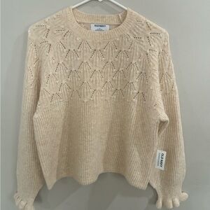 Old Navy Women's Beige Knit Sweater